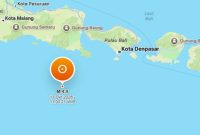 Pusat gempa di Jembrana, Bali, 13 Oktober 2026. (BMKG)