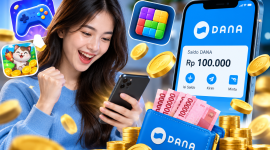 Ilustrasi game penghasil uang dan saldo DANA gratis.