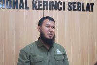 David, perwakilan TNKS terkait pembukaan jalur pendakian Gunung Kerinci. ( Foto ist)