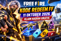Kode redeem FF 11 Oktober 2026 dan hadiah gratis. (foto AI inbrita)