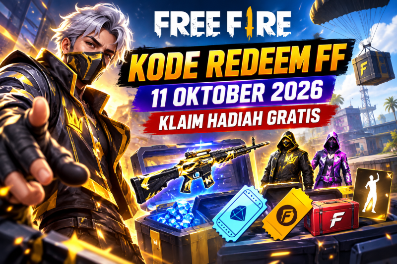 Kode redeem FF 11 Oktober 2026 dan hadiah gratis. (foto AI inbrita)
