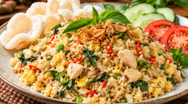 Nasi goreng kencur kemangi yang gurih, harum, dan praktis untuk menu sehari-hari. ( Foto inbrita)