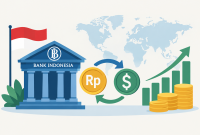 Ilustrasi transaksi mata uang lokal (LCT) sebagai upaya BI mengurangi ketergantungan terhadap dolar AS dan memperkuat stabilitas rupiah.