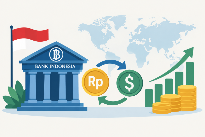 Ilustrasi transaksi mata uang lokal (LCT) sebagai upaya BI mengurangi ketergantungan terhadap dolar AS dan memperkuat stabilitas rupiah.
