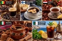 Keunikan sajian kopi dari lima negara di dunia. ( Foto AI)