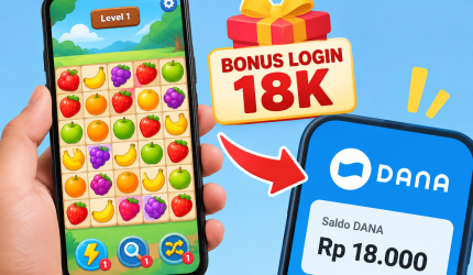 Game susun buah bonus login 18K yang diklaim bisa cair ke saldo DANA