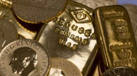 Harga emas dunia menguat 0,82 persen pada perdagangan Kamis (8/10/2026),(Foto : Bloomberg)