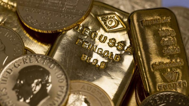 Harga emas dunia menguat 0,82 persen pada perdagangan Kamis (8/10/2026),(Foto : Bloomberg)