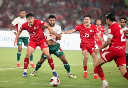 Timnas Indonesia meraih kemenangan telak 9-2 atas Bangladesh dan memastikan tiket ke final FIFA ASEAN Cup 2026.(Foto: SINDOnews/Isra Triansyah)