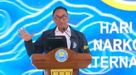  Komjen Suyudi Ario Seto, dalam acara Peringatan Hari Anti Narkotika Internasional di Lido Bogor pada Kamis (23/7/2026) (dok BNN)