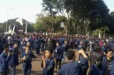 Mahasiswa Tri Sakti Melakukan Aksi Unjuk Rasa (Sumber: Wahyu/detik.com)