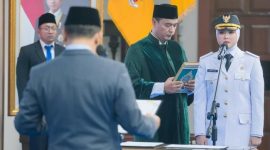 Pelantikan Wakil Bupati Klaten Mahanni Yulindha Pratiwi di Gedung Gardhika Bhakti Praja, Semarang, Senin (12/10/2026). Foto: Dok. Kominfo Klaten