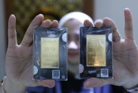Harga emas Pegadaian turun pada Sabtu, 24 Oktober 2026.(Foto : CNBC Indonesis/Trisusilo)