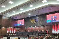 Foto: Sidang putusan gugatan terkait syarat pendidikan Gibran di MK (Mulia/detikcom)