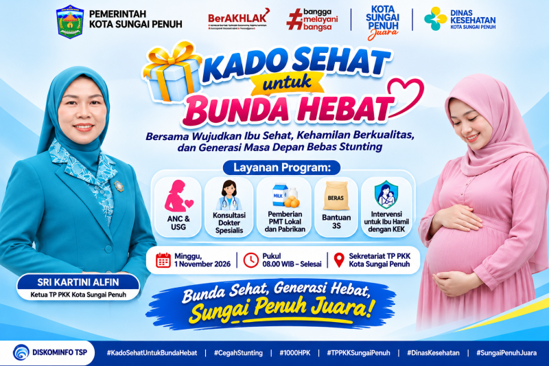 Sri Kartini Alfin dalam program Kado Sehat untuk Bunda Hebat.